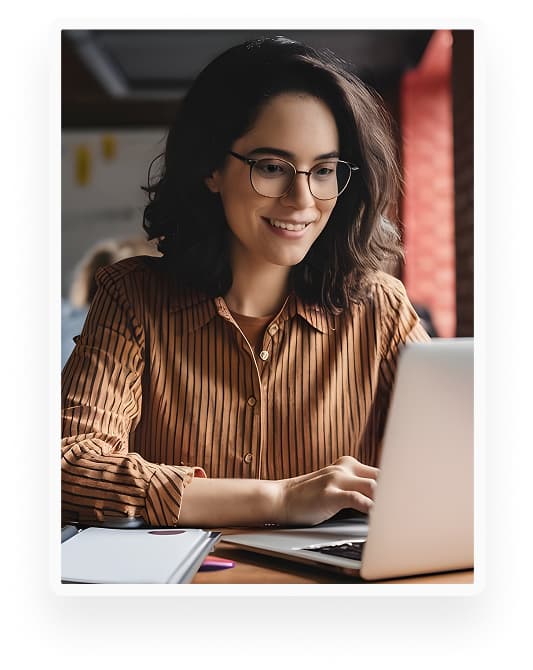 Person working on laptop